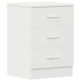Bedside Cabinets 2 pcs White 38x35x56 cm Engineered Wood - 45-Degree Angle