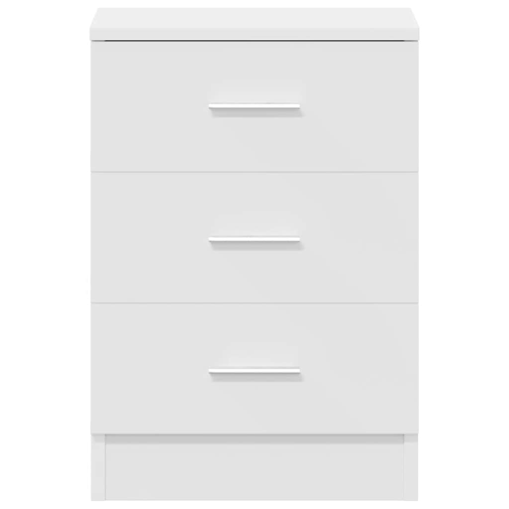Bedside Cabinets 2 pcs White 38x35x56 cm Engineered Wood