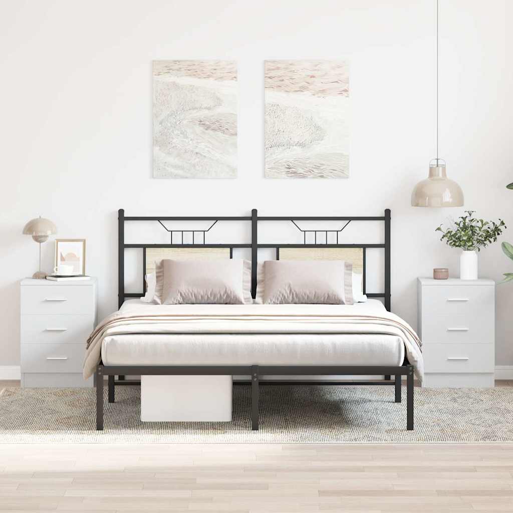 Bedside Cabinets 2 pcs White 38x35x56 cm Engineered Wood