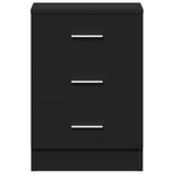 Bedside Cabinet Black 38x35x56 cm Engineered Wood