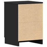 Bedside Cabinet Black 38x35x56 cm Engineered Wood - Low Angle