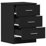 Bedside Cabinets 2 pcs Black 38x35x56 cm Engineered Wood