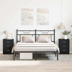 Bedside Cabinets 2 pcs Black 38x35x56 cm Engineered Wood