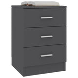 Bedside Cabinets 2 pcs Grey 38x35x56 cm Engineered Wood - Top-Down View