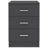 Bedside Cabinets 2 pcs Grey 38x35x56 cm Engineered Wood