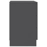 Bedside Cabinets 2 pcs Grey 38x35x56 cm Engineered Wood - Rear View