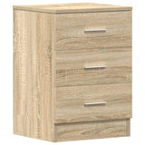 Bedside Cabinet Sonoma Oak 38x35x56 cm Engineered Wood - Front View