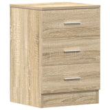 Bedside Cabinets 2 pcs Sonoma Oak 38x35x56 cm Engineered Wood - 45-Degree Angle