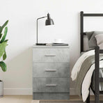 Bedside Cabinet Concrete Grey 38x35x56 cm Engineered Wood