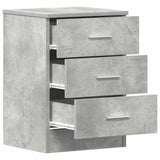 Bedside Cabinet Concrete Grey 38x35x56 cm Engineered Wood