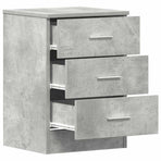Bedside Cabinet Concrete Grey 38x35x56 cm Engineered Wood