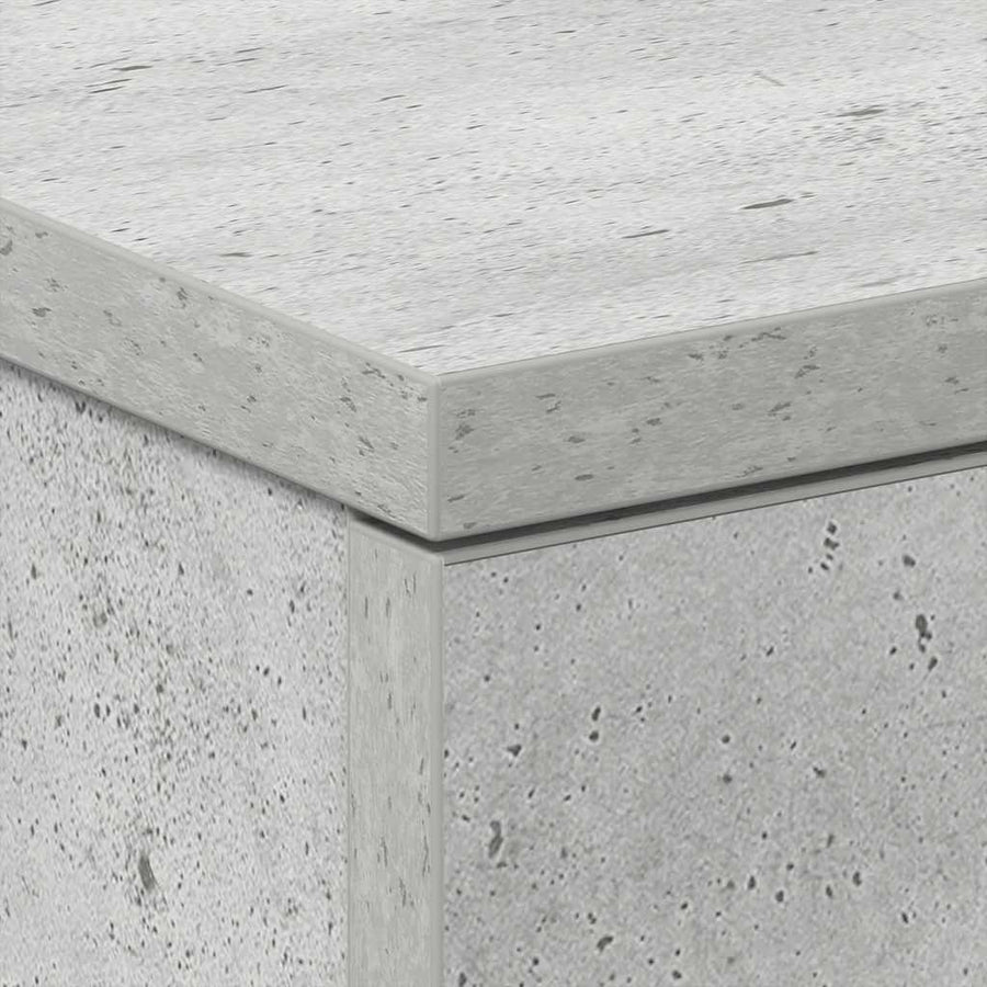 Bedside Cabinet Concrete Grey 38x35x56 cm Engineered Wood