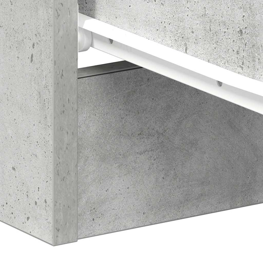 Bedside Cabinet Concrete Grey 38x35x56 cm Engineered Wood