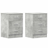 Bedside Cabinets 2 pcs Concrete Grey 38x35x56 cm Engineered Wood