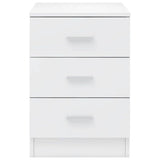 Bedside Cabinet High Gloss White 38x35x56 cm Engineered Wood