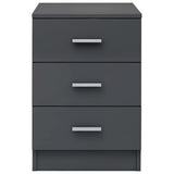 Bedside Cabinet High Gloss Grey 38x35x56 cm Engineered Wood - Top-Down View