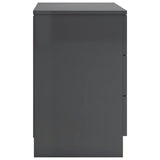 Bedside Cabinets 2 pcs High Gloss Grey 38x35x56 cm Engineered Wood - Rear View