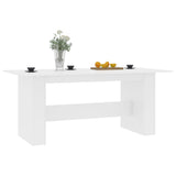 Dining Table White 180x90x76 cm Engineered Wood - Side View
