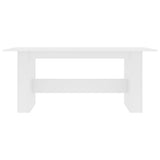 Dining Table White 180x90x76 cm Engineered Wood - Top-Down View