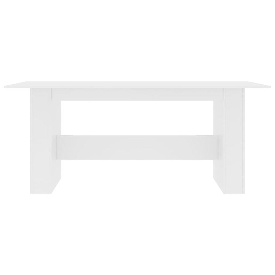 Dining Table White 180x90x76 cm Engineered Wood