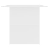 Dining Table White 180x90x76 cm Engineered Wood - 45-Degree Angle