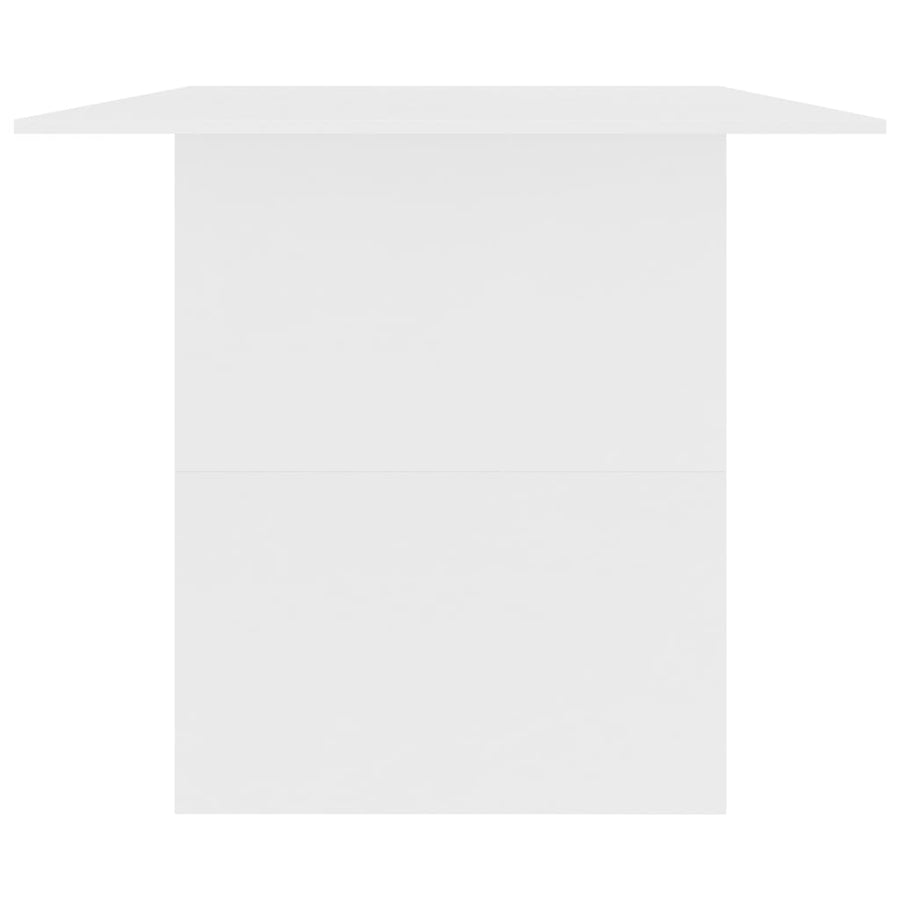 Dining Table White 180x90x76 cm Engineered Wood