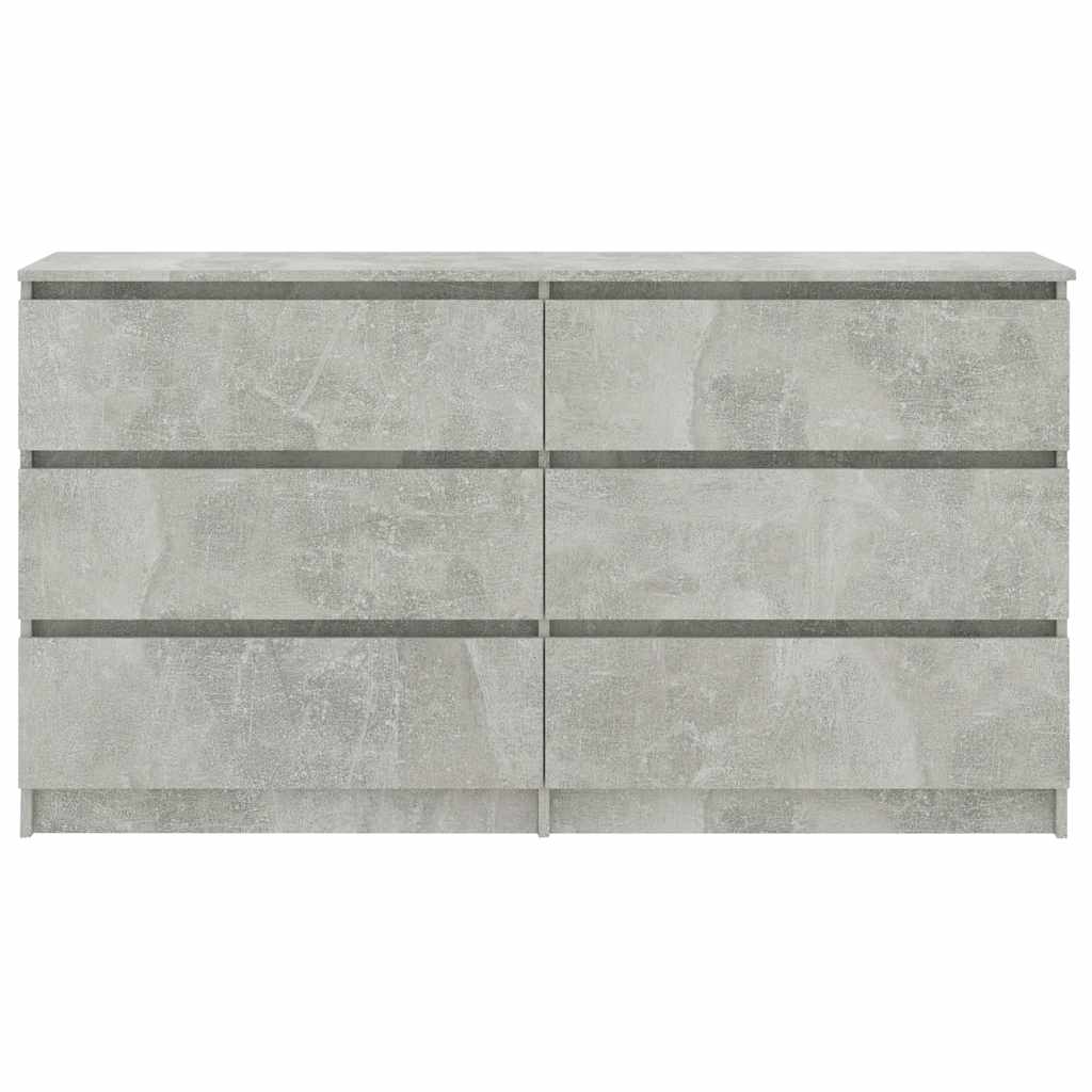 Sideboard Concrete Grey 140x35x76 cm Engineered Wood