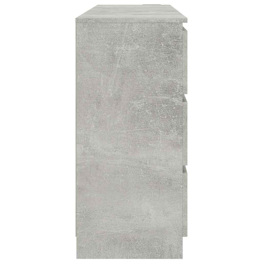 Sideboard Concrete Grey 140x35x76 cm Engineered Wood