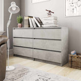 Sideboard Concrete Grey 140x35x76 cm Engineered Wood