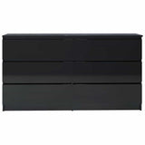 Sideboard High Gloss Black 140x35x76 cm Engineered Wood