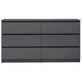 Sideboard High Gloss Grey 140x35x76 cm Engineered Wood