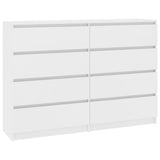 Sideboard White 140x35x99 cm Engineered Wood
