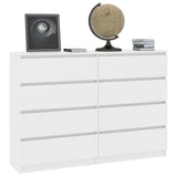 Sideboard White 140x35x99 cm Engineered Wood