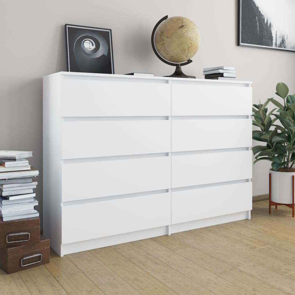 Sideboard White 140x35x99 cm Engineered Wood
