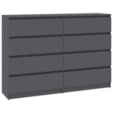 Sideboard Grey 140x35x99 cm Engineered Wood