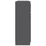 Sideboard Grey 140x35x99 cm Engineered Wood - 45-Degree Angle