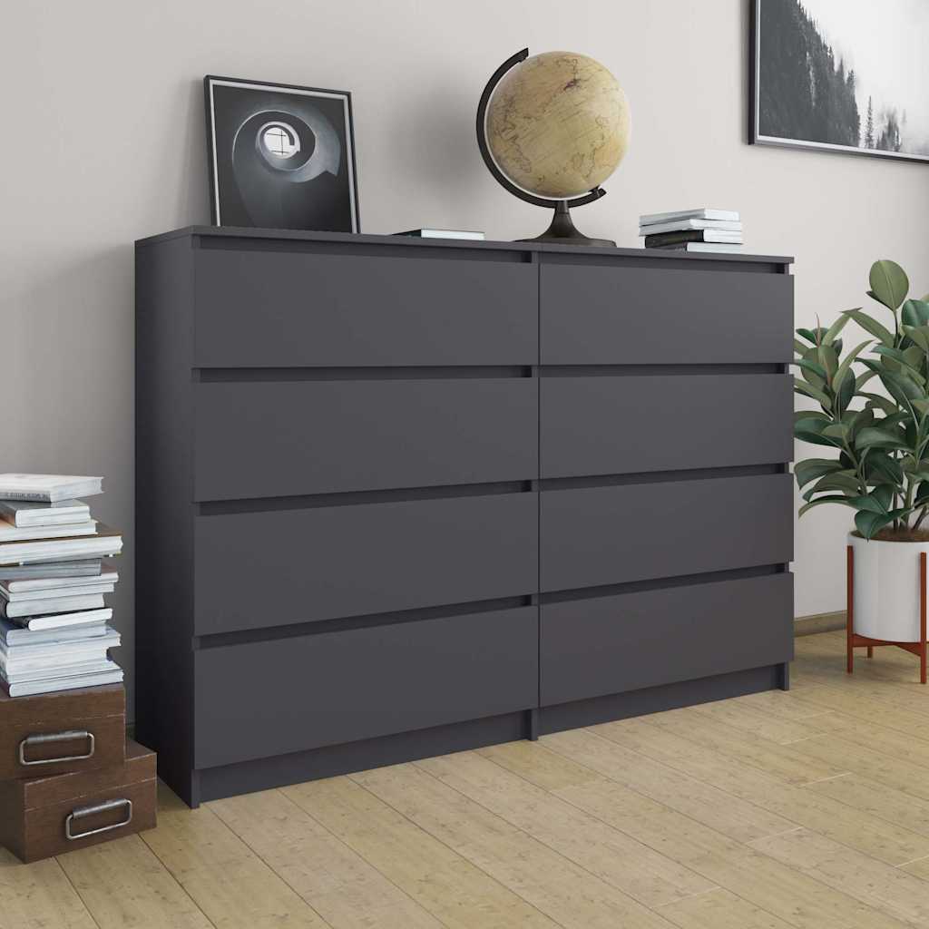 Sideboard Grey 140x35x99 cm Engineered Wood