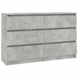 Sideboard Concrete Grey 120x35x76 cm Engineered Wood
