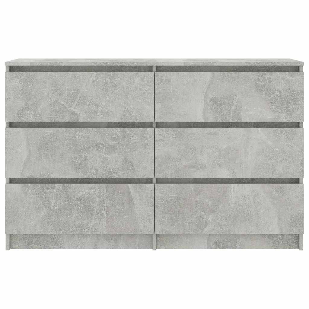 Sideboard Concrete Grey 120x35x76 cm Engineered Wood
