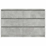 Sideboard Concrete Grey 120x35x76 cm Engineered Wood - Top-Down View