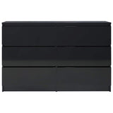 Sideboard High Gloss Black 120x35x76 cm Engineered Wood - Top-Down View