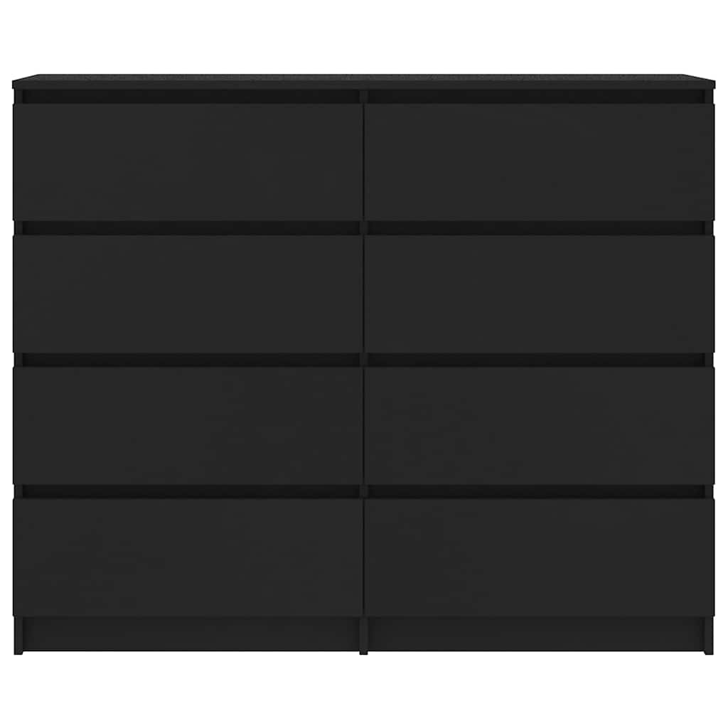Drawer Sideboard Black 120x35x99 cm Engineered Wood