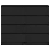 Drawer Sideboard Black 120x35x99 cm Engineered Wood - Top-Down View