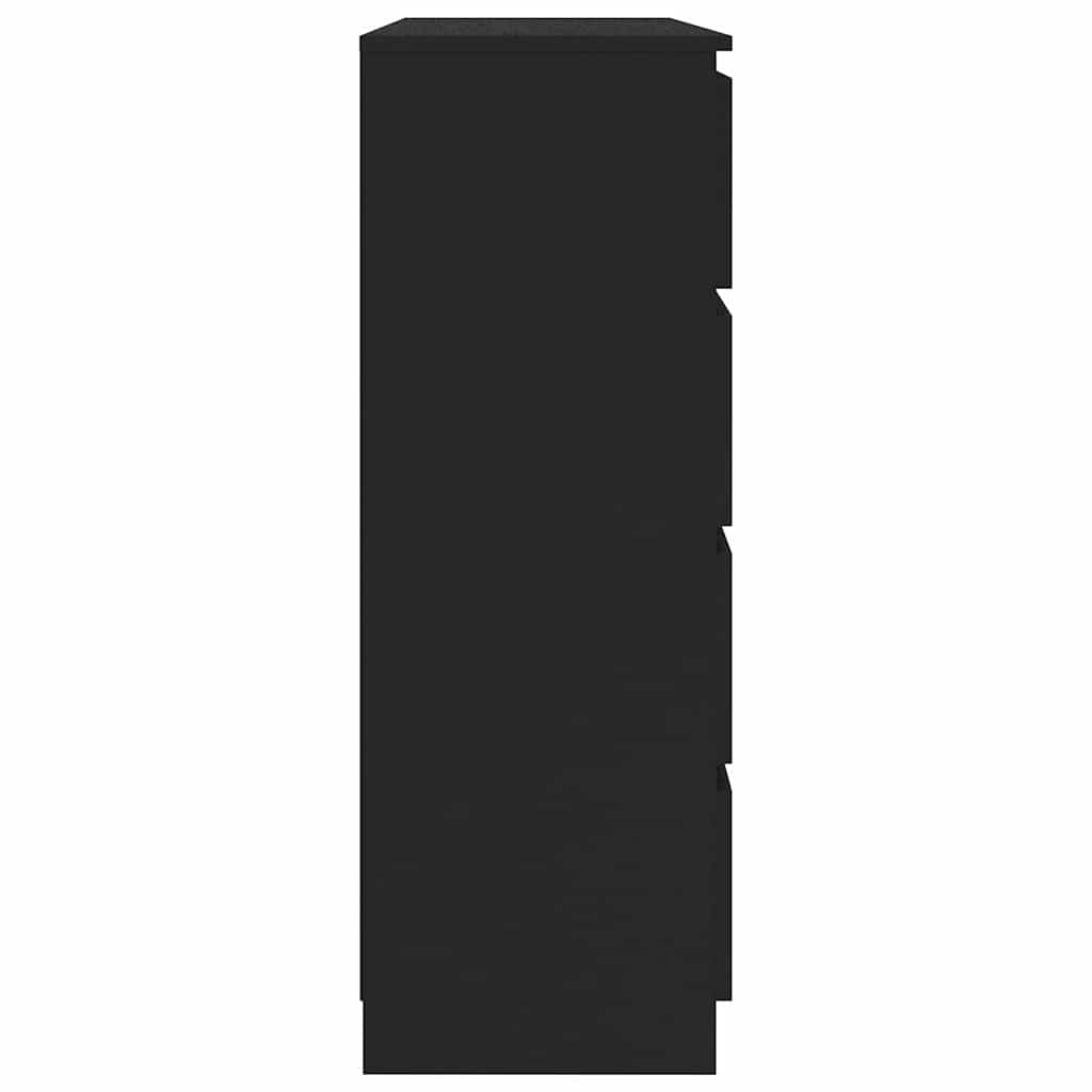 Drawer Sideboard Black 120x35x99 cm Engineered Wood