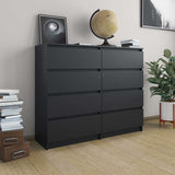 Drawer Sideboard Black 120x35x99 cm Engineered Wood