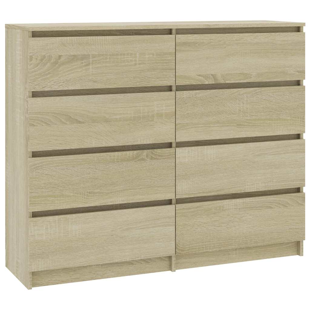 Drawer Sideboard Sonoma Oak 120x35x99 cm Engineered Wood