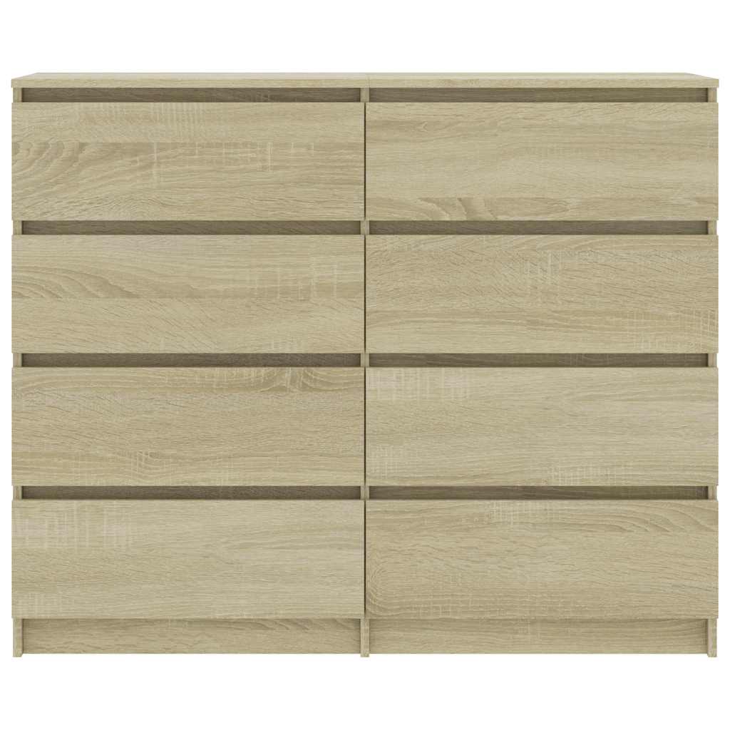 Drawer Sideboard Sonoma Oak 120x35x99 cm Engineered Wood