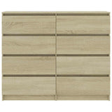 Drawer Sideboard Sonoma Oak 120x35x99 cm Engineered Wood - Top-Down View