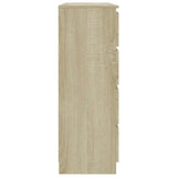 Drawer Sideboard Sonoma Oak 120x35x99 cm Engineered Wood - 45-Degree Angle