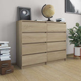 Drawer Sideboard Sonoma Oak 120x35x99 cm Engineered Wood